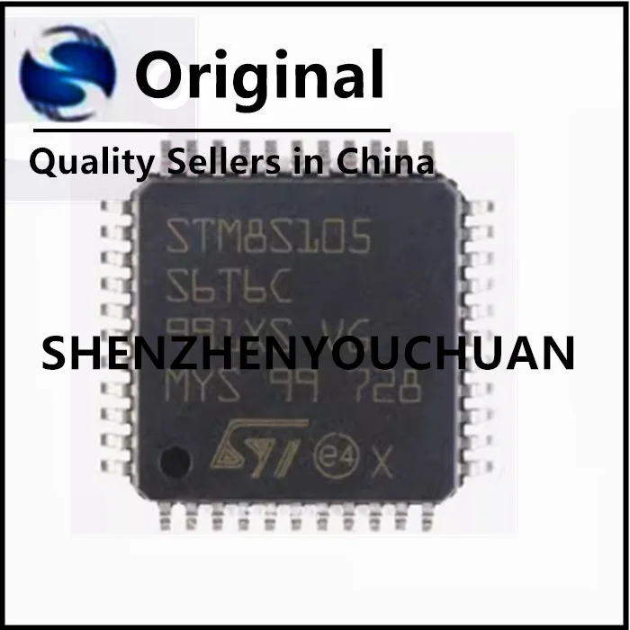 Чипсет STM8S105S6T6C STM8S105S6T6CTR LQFP44 IC, новый оригинальный