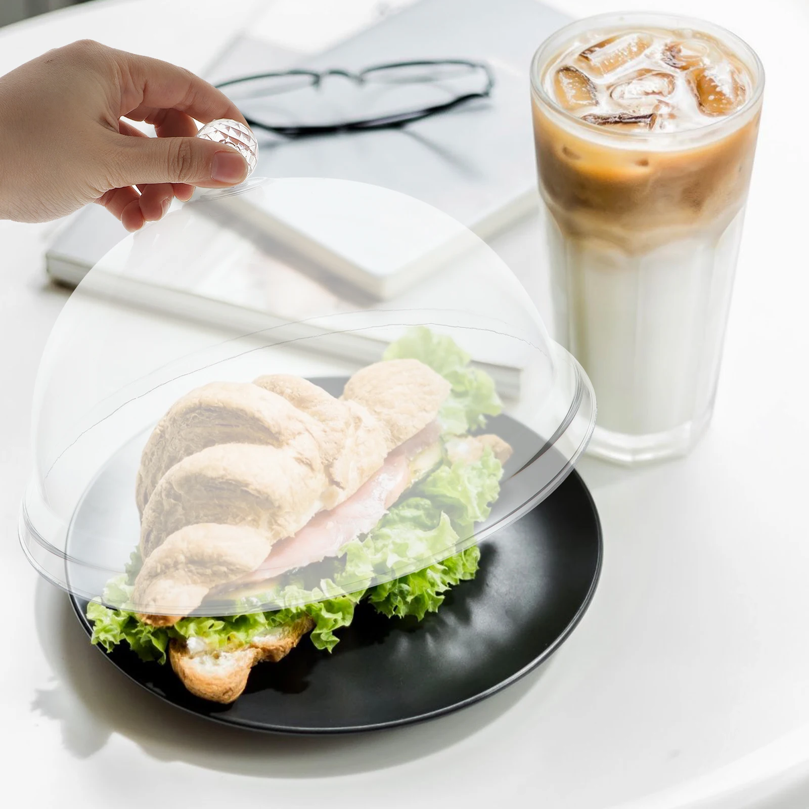 

Food Cover Clear Lids Covers Containers with Tent Multifunctional Protective Case