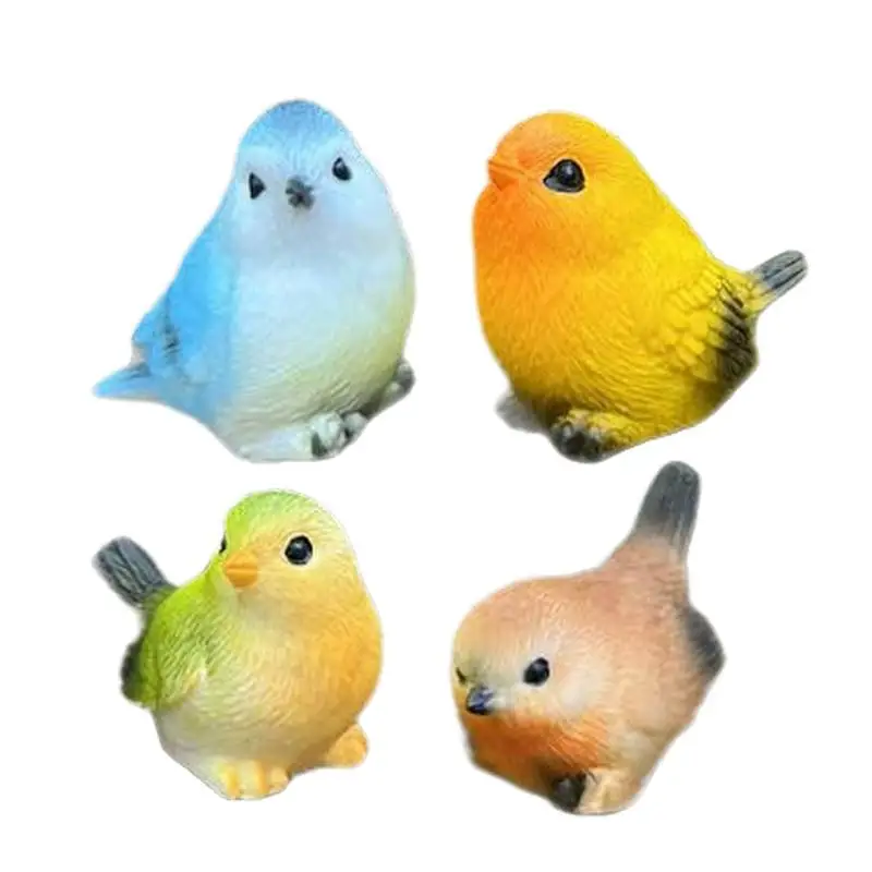 

Bird Figurines 4X Bird Outdoor Garden Statues Realistic Resin Sculpture Decorative Sparrow Figurine for Home Farmhouse Porch