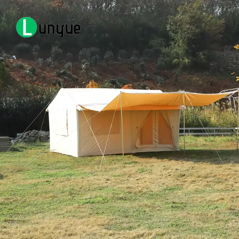 Outdoor Camping Inflatable Tent No Setup Needed Multi Person Portable Waterproof Travel Two Room Oxford Fabric