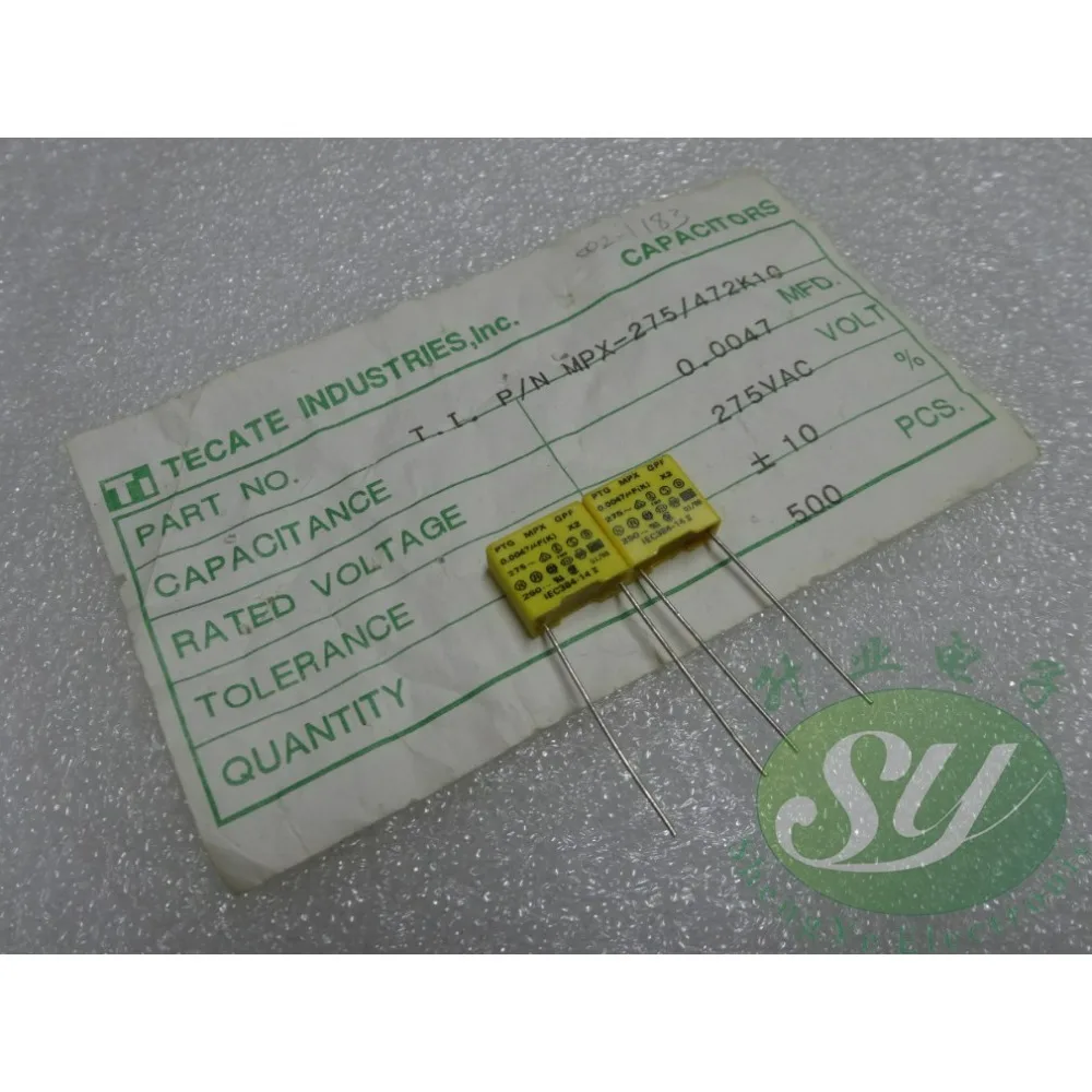 

20PCS 0.0047uf/275vAC 4.7nf 4700pf 4n7 472 New 10mm Film Capacitor