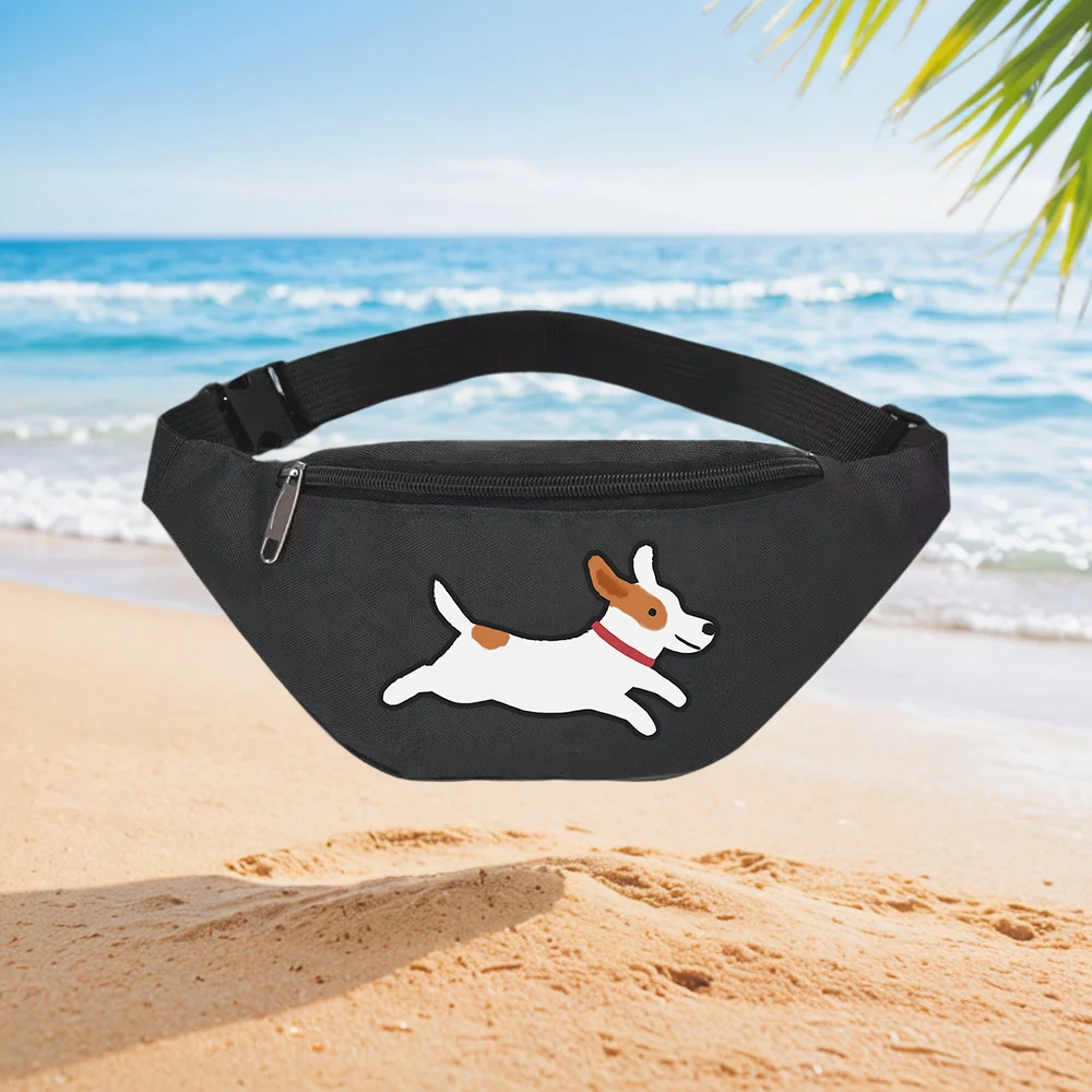 

Running Jack Russell Terrier Dog Waist Backpack Crossbody Chest Bag Street Casual Sporty Fashionable Simple Unique Printed Desig