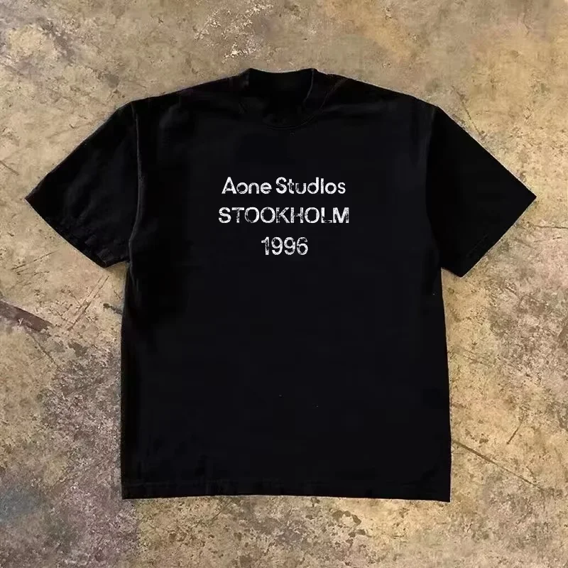 2026 Sommer Mode-Trend Luxusmarke Buchstaben-Print T-Shirt für Herren und Damen Baumwolle Kurzarm Unisex Lässige Bequeme Oberteile