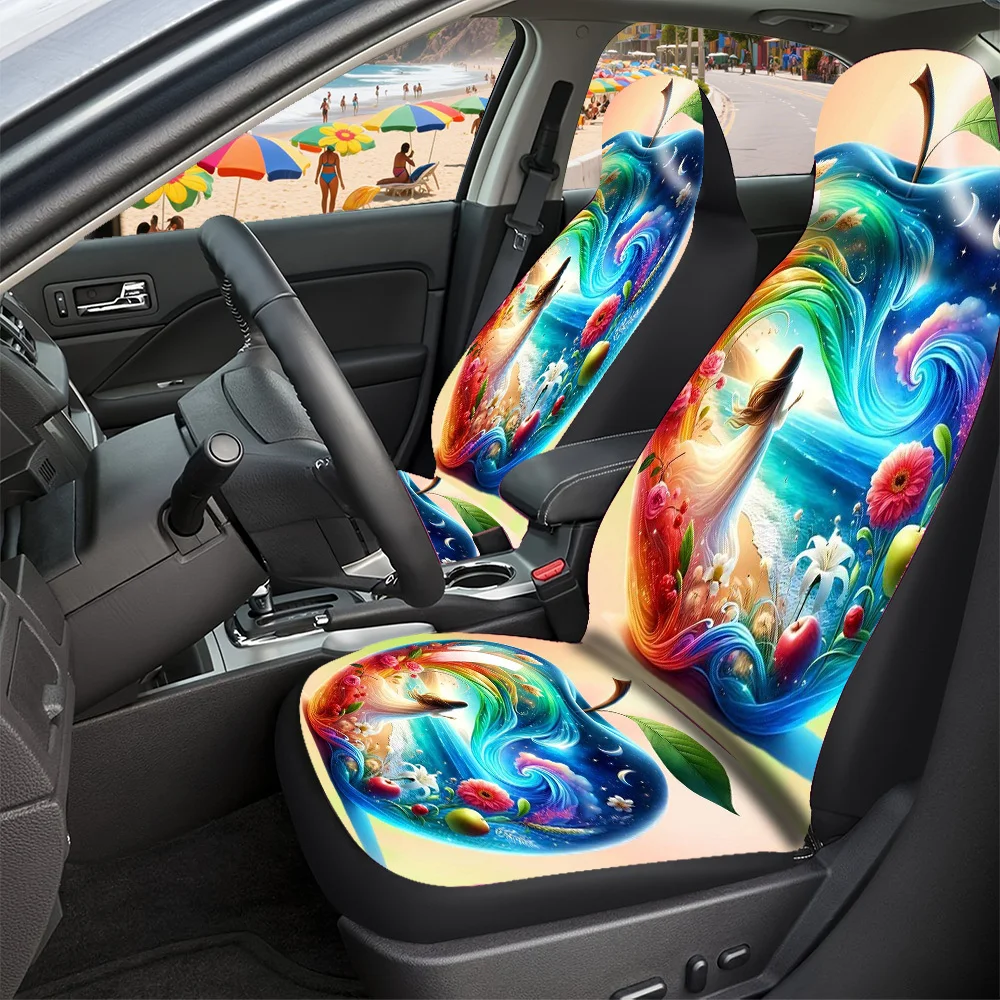 Fit Car Seat Covers Compatible For SUV And Sedan - Breathable Washable Fabric With Non-Slip Bottom, Airbag Compatible All-Season