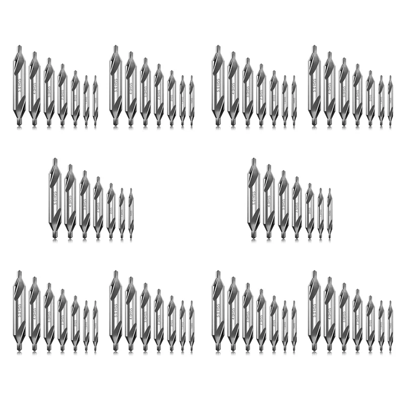 

BHBD-70 Pcs Center Drill Bits Set 60-Degree Angle Center Drill Bits Kit Countersink Tools For Lathe Metalworking