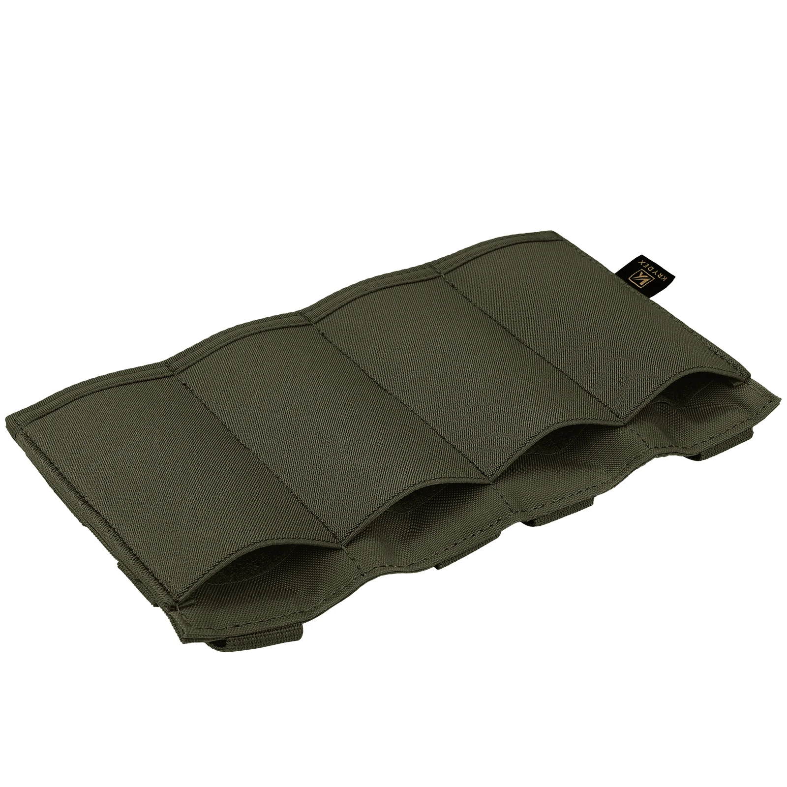 KRYDEX Quadruple Elastic Open Top SMG Magazine Pouch MOLLE Tactical MP5/ MP7 / Kriss Mag Pouch Holder Hunting Vest Accessories