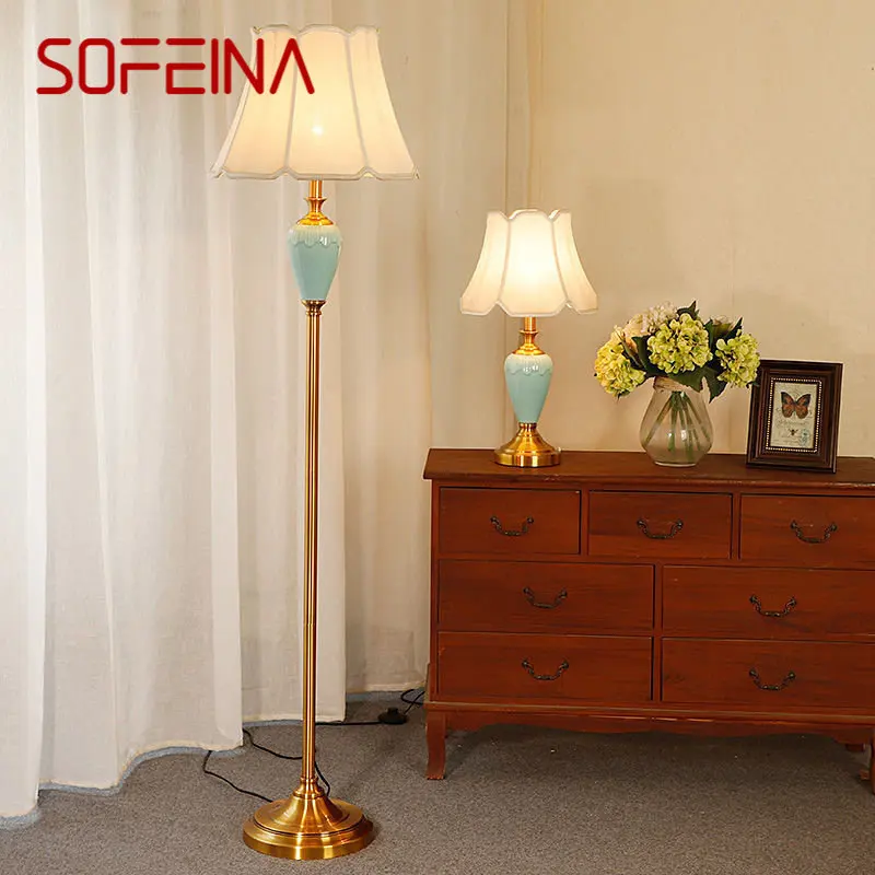 

SOFEINA Modern Ceramics Floor Lamp Nordic Creative Fashion Table Light Standing LED Decor For Home Living Room Bedroom