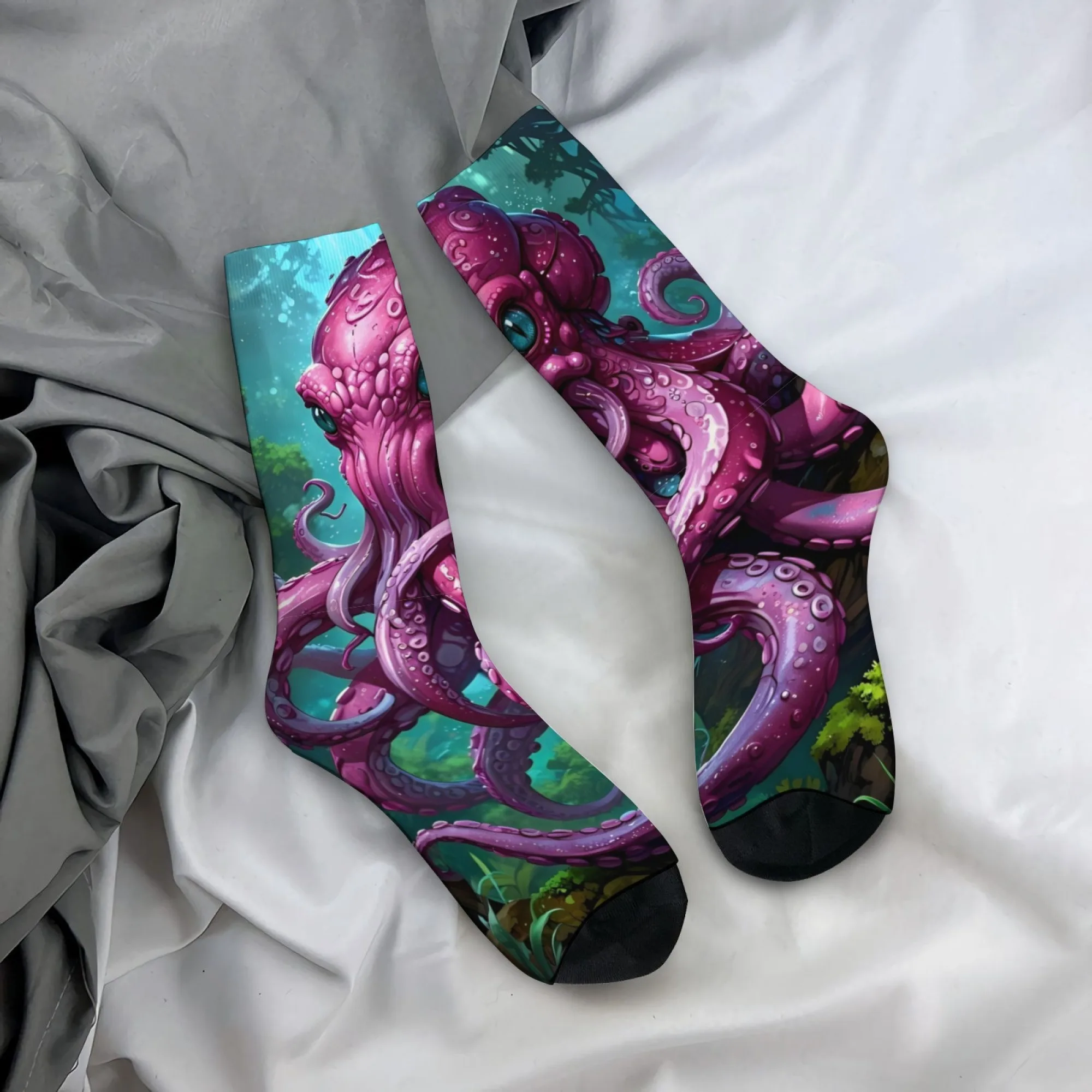 

Deep Sea Octopus Socks Soft Non Slip Form Fitting Men's Socks Novelty Stylish Trendy Outdoors Travel Cycling Compression Socks