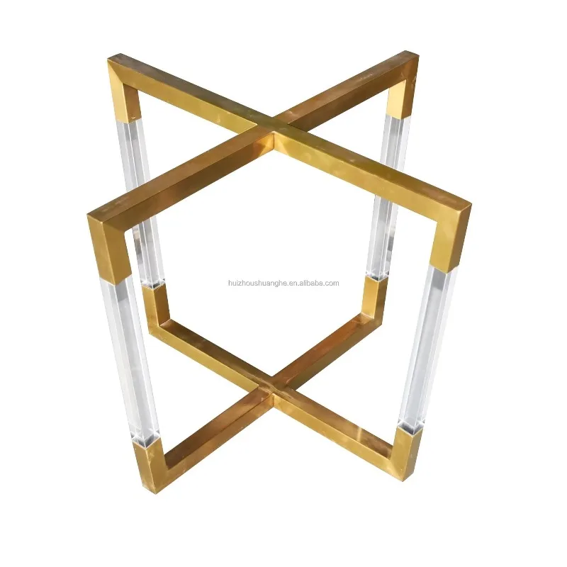 Stainless Steel and Acrylic Leg Table Furniture Accessories for Living Room Bedroom Apartment Home Office Home Bar Use