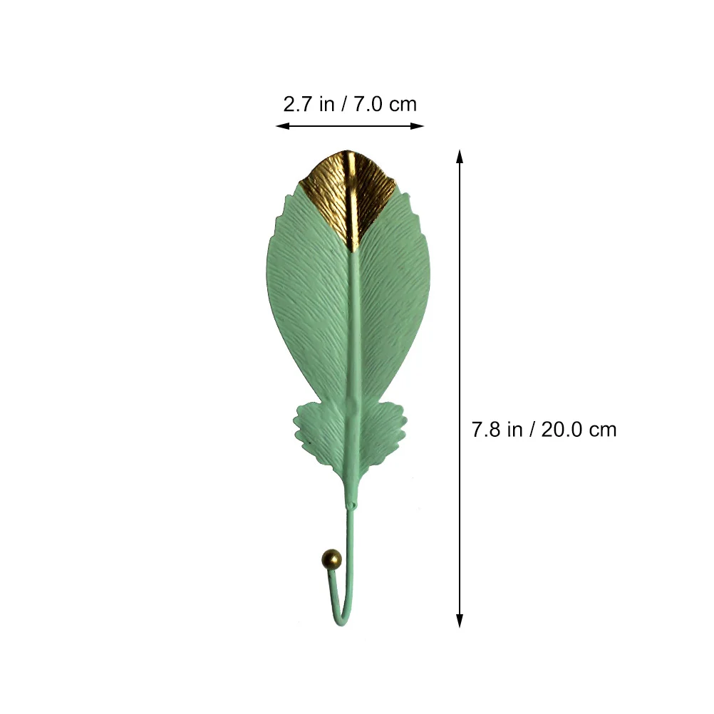 

3 Pcs Leaf Shape Hooks Garment Hat Garment Hooks Home Decor Heavy Duty Hangers Jewelry Storage Plant Keychain