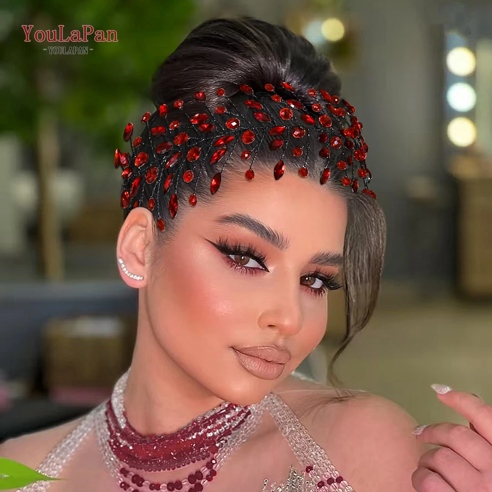 

TOPQUEEN Rhinestone Crystal Headband Wedding Handmade Headress Bridal Jewelry Hair Accessories Banquet Party Headpiece HP799