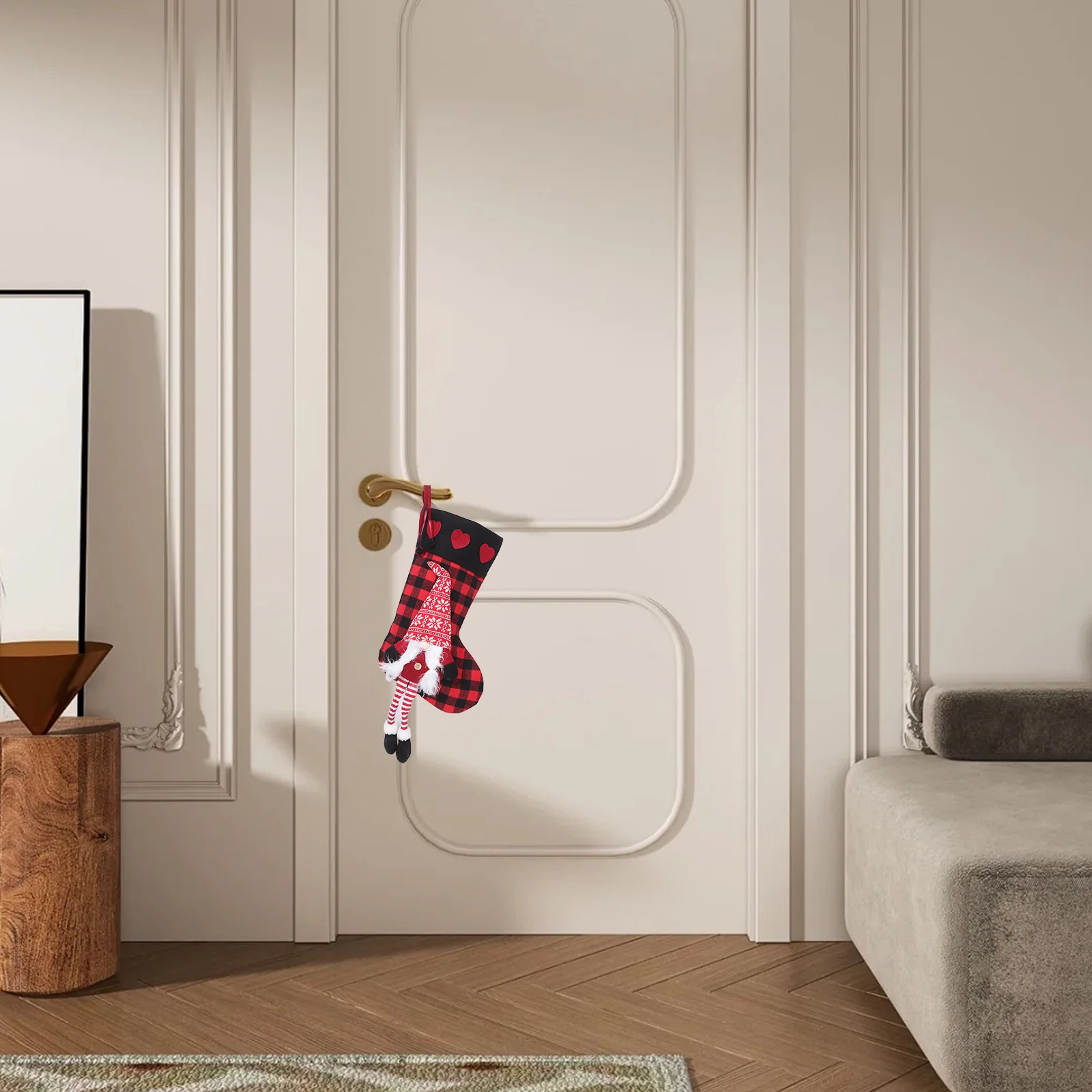 

Large Christmas Stockings Faceless Hanging Leg Decoration Candy Bag Christmas Tree Ornaments Holiday Treats Storage Bag Xmas