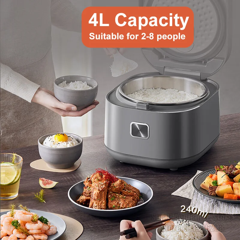 SUPOR Electric Rice Cooker 4L Capacity is Suitable For 2-8 People Electric Cooker Stainless Steel Liner 220V Home Appliances