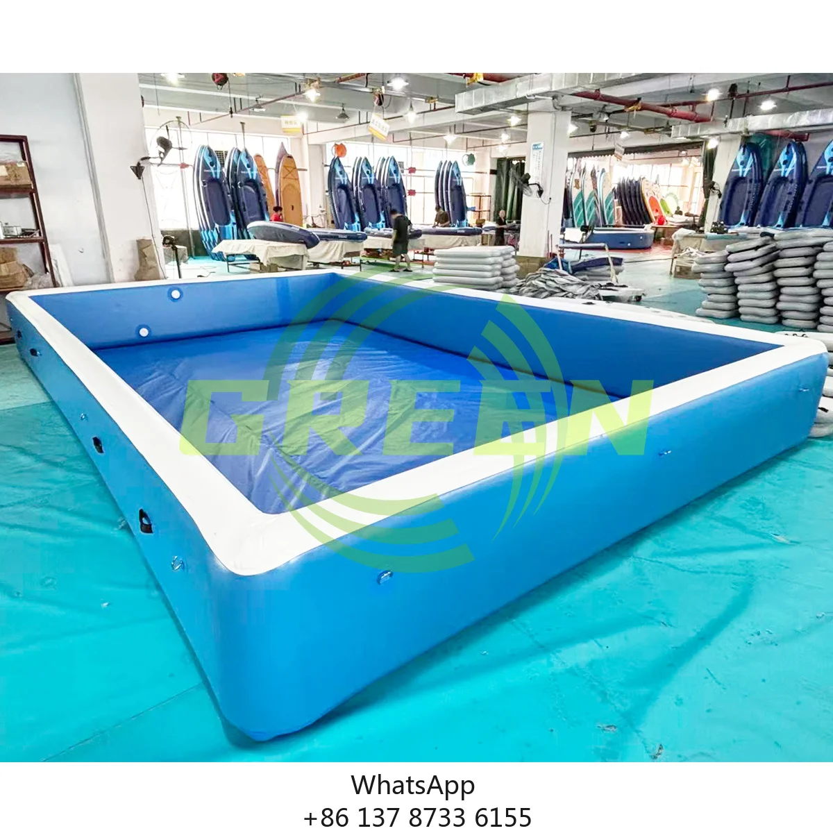 Quick Inflation Garden Backyard DWF Swimming Pool LargeInflatable Square Swimming Pool Family Party Customized Size