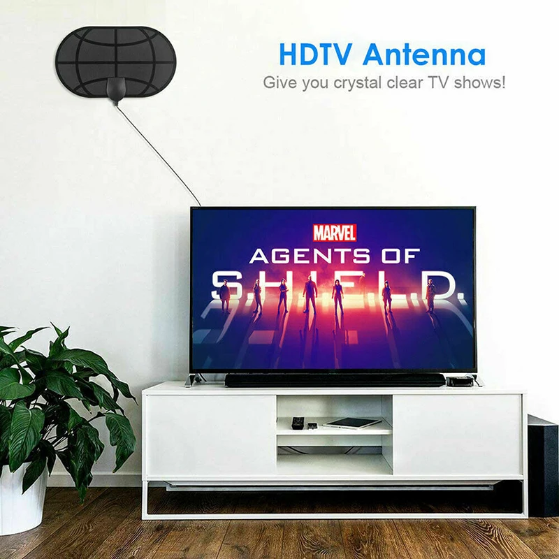 

Внутренняя антенна HDTV диапазона 960 миль — цифровой прием 4K/1080p с усиленным сигналом, простая настройка