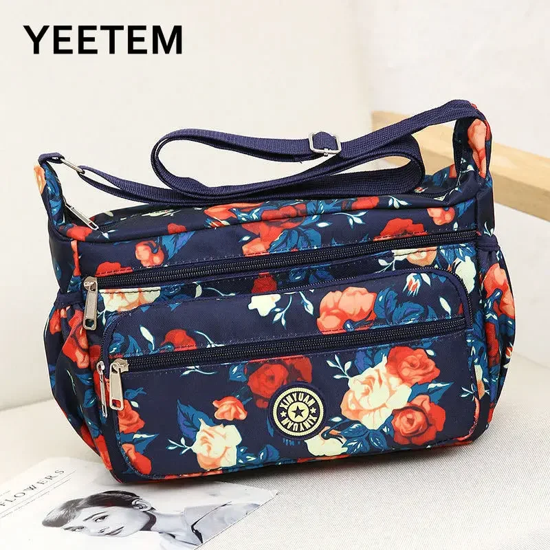 

New Oxford Waterproof Shoulder Bag Printing Large Capacity Lightweight Casual Multi-compartment Messenger Bags