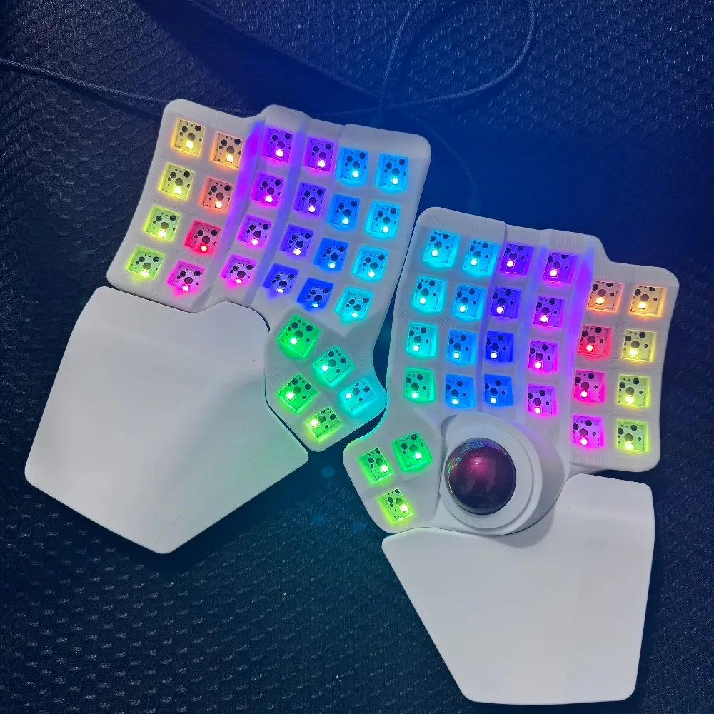 NEW RGB Charybdis 4x6 Split Keyboard Kit Wired/Bluetooth Connect Hotswap ZMK Gaming Keyboard MX Switch Office Accessory Teclados