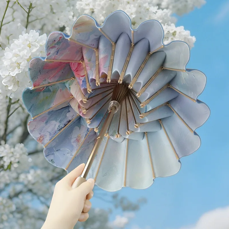 New Chinese ancient folding umbrella female, dual-purpose sunscreen and UV protection sun umbrella