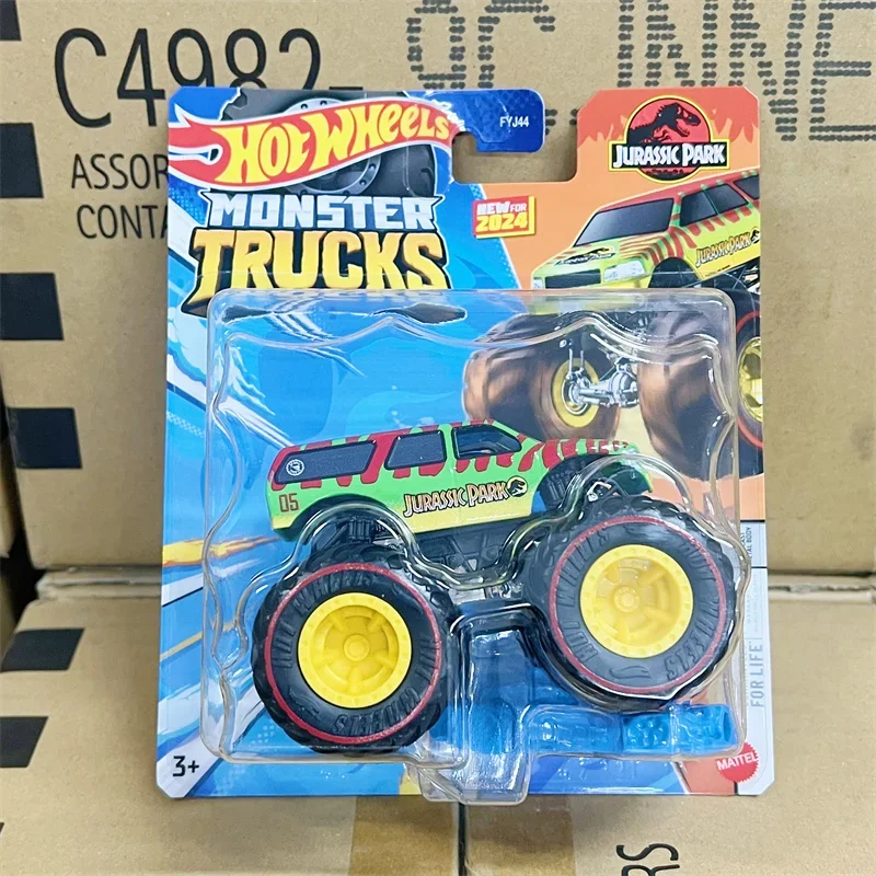 Official Hot Wheels Car Monster Trucks Boys Toys Duck Roll Mega Wrex Jurassic Park Big Foot Scorpedo Vehicle Model Birthday Gift