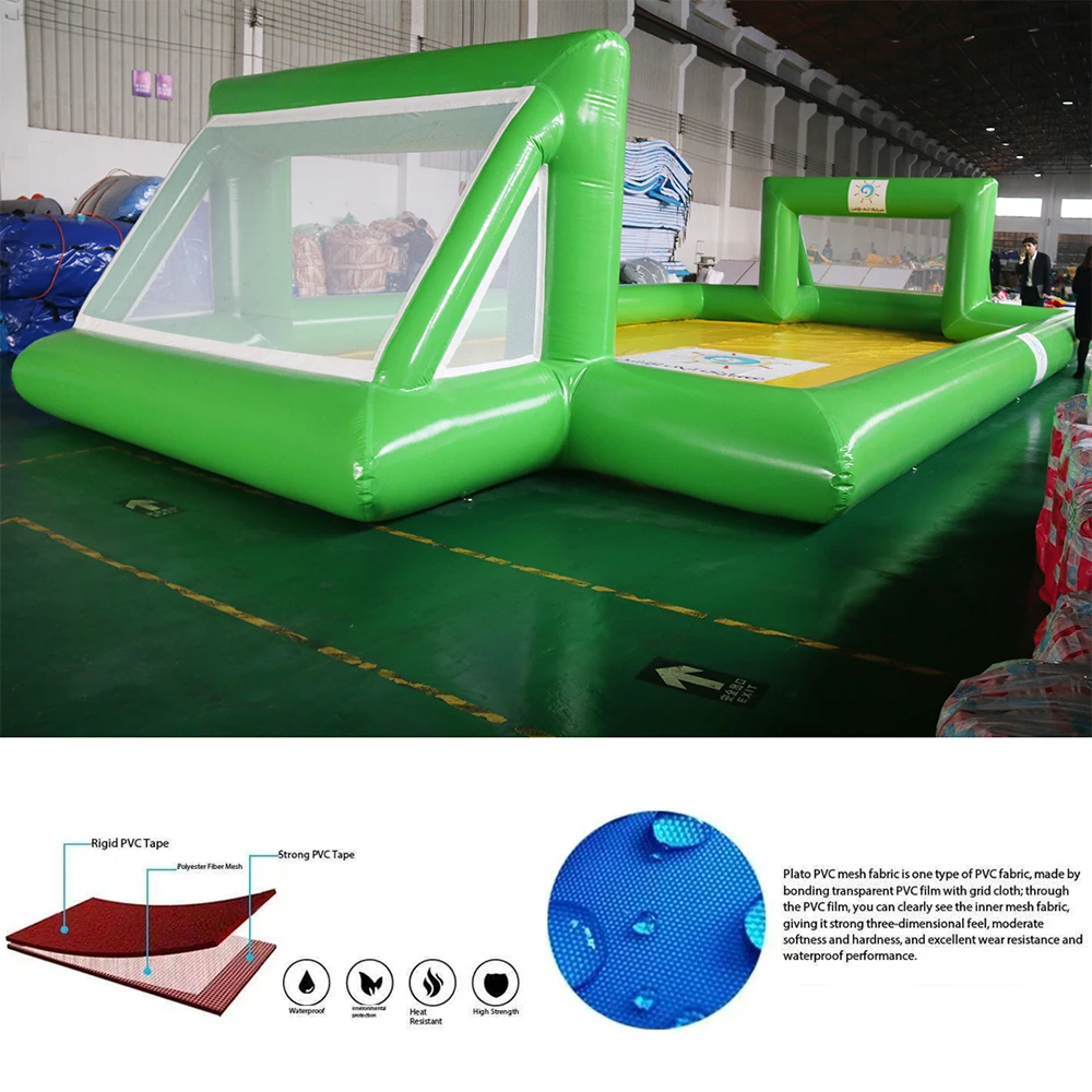 Large Inflatable Football Field Mobile Water Football Outdoor Track Safety Fence Volleyball Court Sports Activity