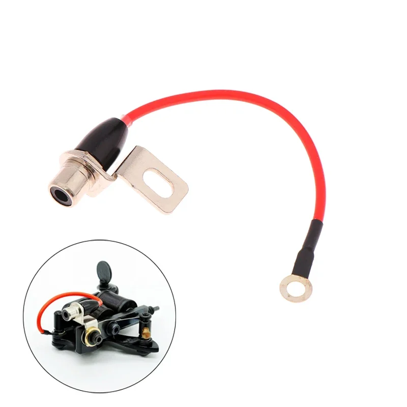 

1Pcs Red Tattoo Coil Cord Hook To Female Jack RCA Connector For Tattoo Coil Machine Gun DIY Parts