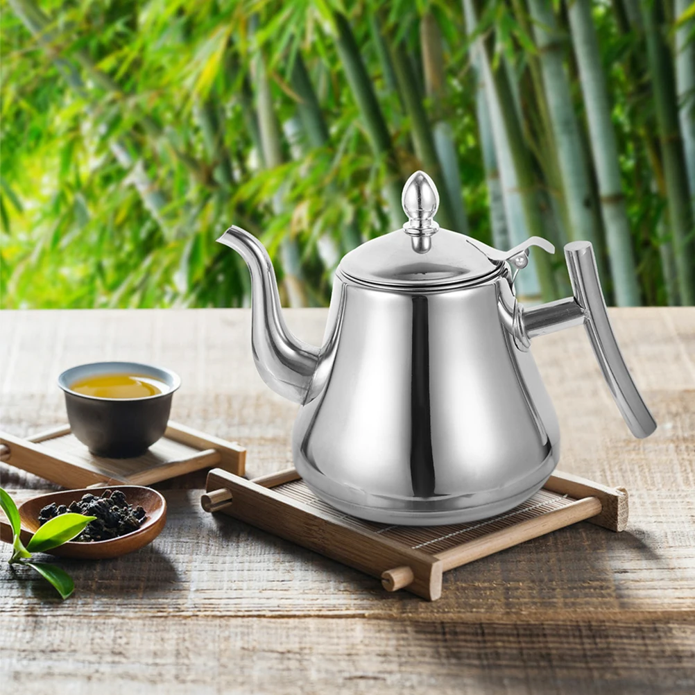 

Stainless Steel Tea Kettle Corrosion Resistant Large Volume Water Pot for Kitchen Office Hot Cold Water Tea Maker with