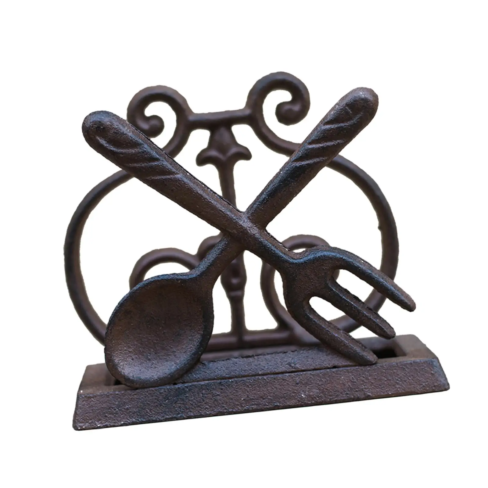 Napkin Holder Vintage Style Iron Versatile Cookbooks Stand Kitchen Table Tissue Dispenser for Cafe Restaurant Hotel Home