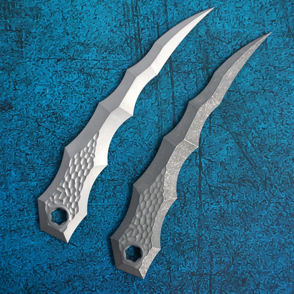 MANCOPE Titanium Wolverine Claws TC4 Tea Needle Multifunction Tool karambit Screw Wrench EDC Self-Defense Tools