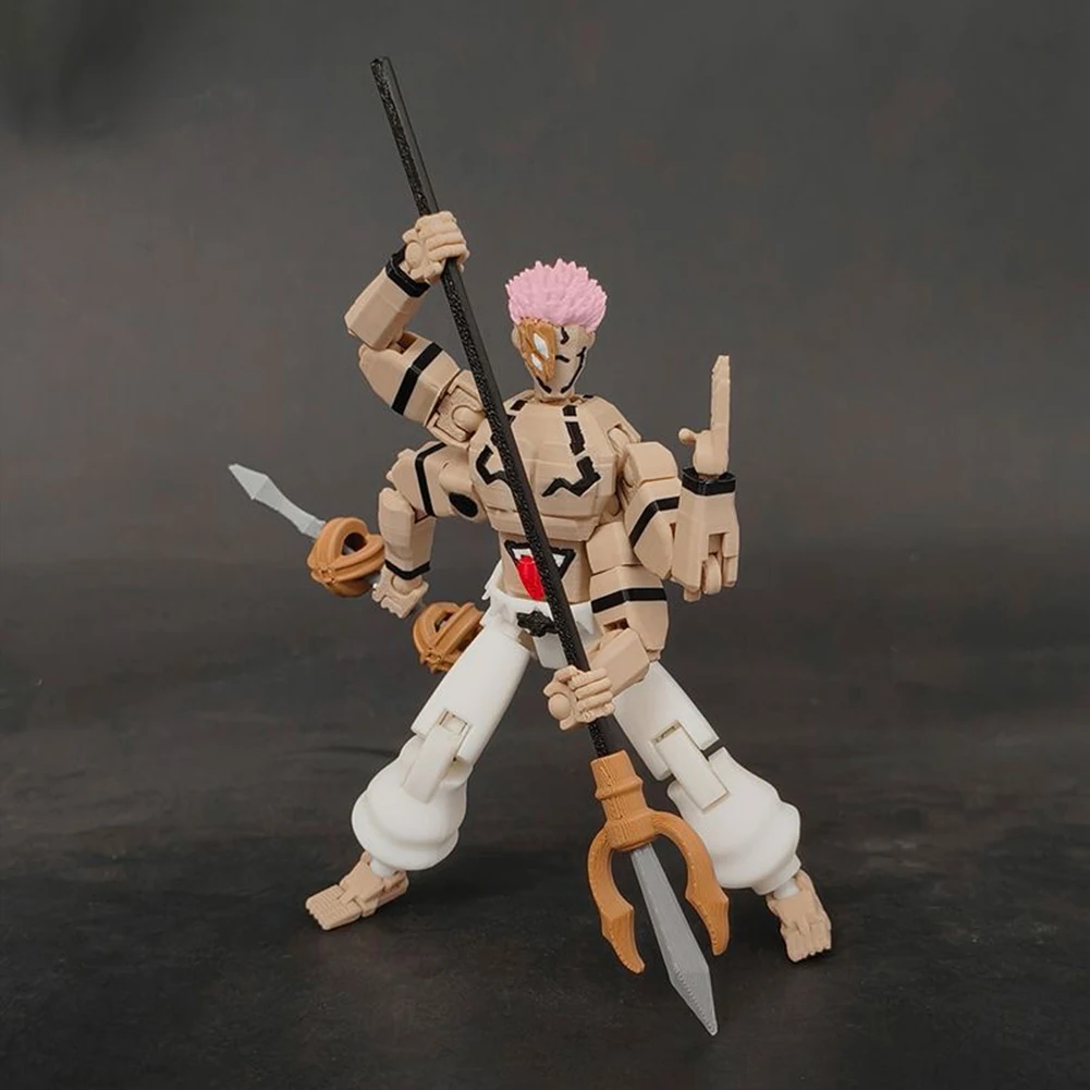 Anime JJK Figure Ryomen Sukuna Yuji Itadori Action Figure Movable Shapeshift Itadori Yuji Figure PVC Toy 3D Printed Desktop Doll - view 2