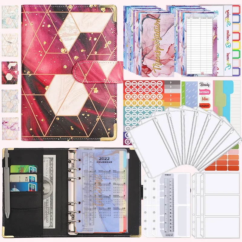 

A6 Money Budget Planner Binder 12Zipper EnvelopesCash Envelopes For Budgeting Money Organizer For Budget Binde Set