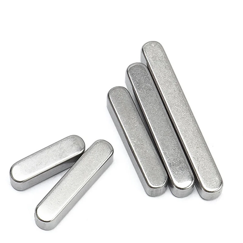 2/3/4-20pcs A2 304 Stainless Steel M3 M4 M5 M6 M8 M10 M12 Machine Squares Key Bar Pin Flat Key Pin Round Square Rectangular Keys