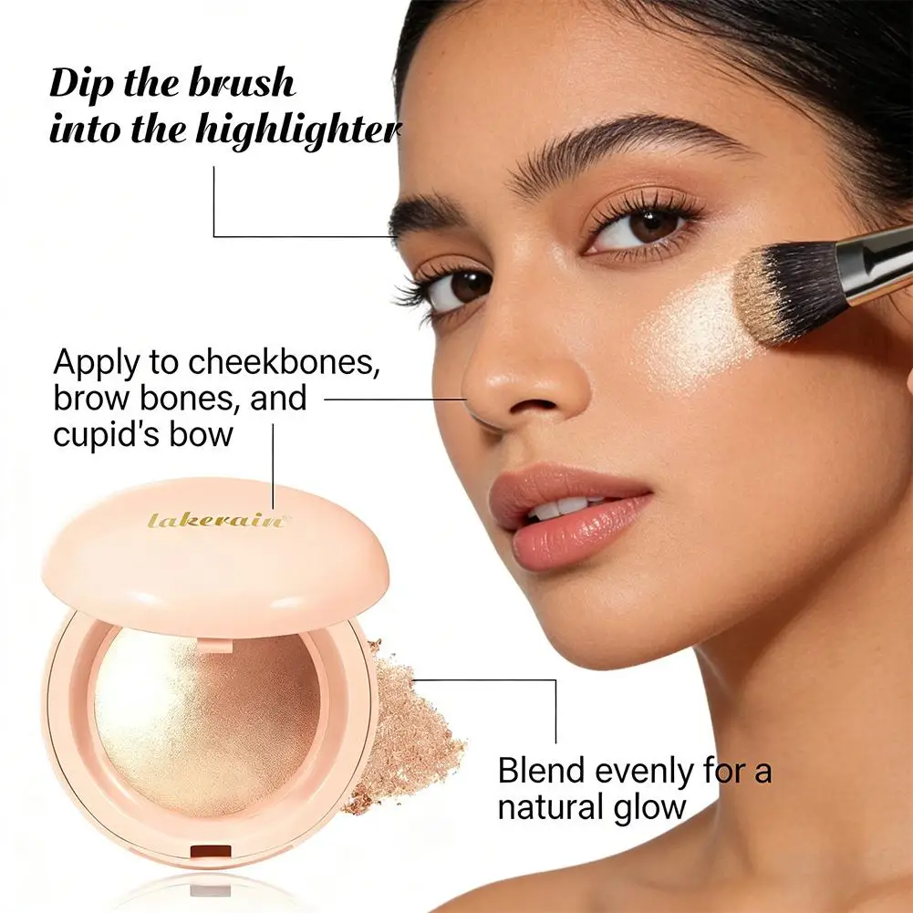 NEW Long Lasting Waterproof Face Highlighter Powder Instant Silky Skin Glow Baked Shimmer Illuminator Makeup Contouring Glitter