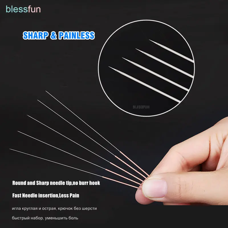 New Arrival Red Copper Handle Chinese Medicine  Acupuncture Needle Electroacupuncture Filiform Needle Beauty 100Pcs/Box