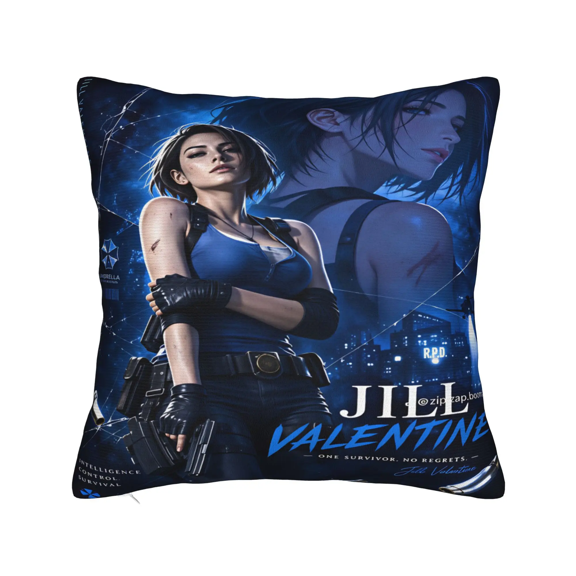 Jill Valentine Resident Evil  Pillow Cover  Print Cushion Cover Morden Pillow Case For Living Room Chair