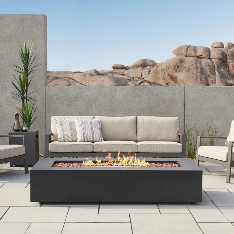 Outdoor landscape gas alcohol heating real fire fireplace table B & B decoration bonfire garden courtyard