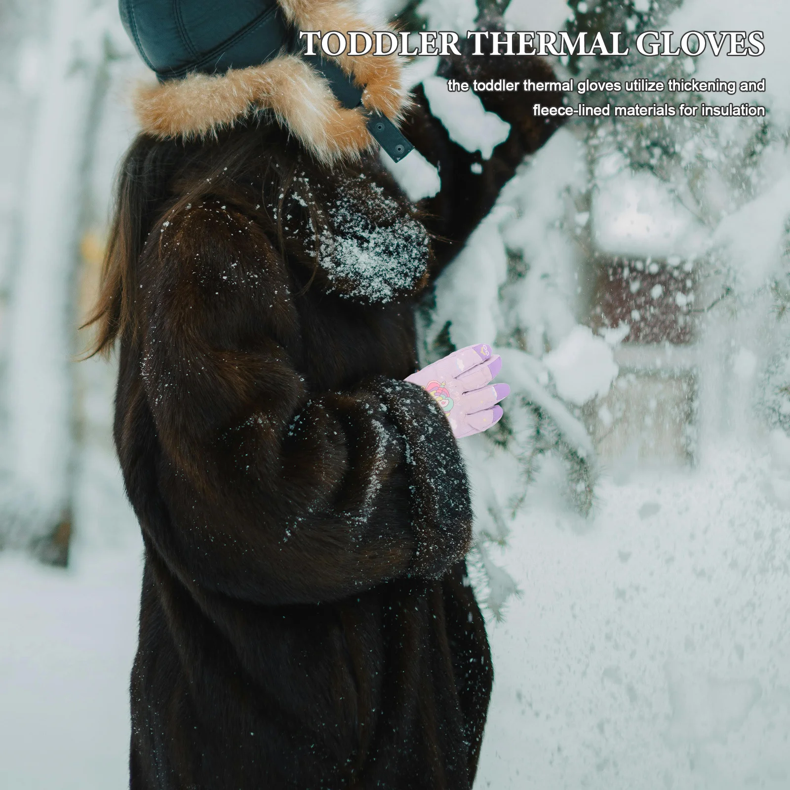 

1 пара детских зимних лыжных перчаток, водонепроницаемые ветрозащитные термостойкие детские перчатки для сноуборда, милый дизайн с единорогом для мальчиков и девочек, катание на лыжах