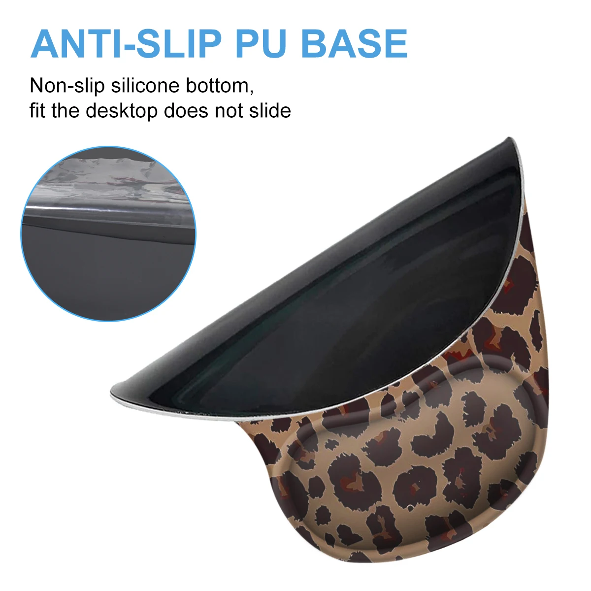 1pc Leopard Spot Pattern Wrist Mouse Pad Ergonomic Soft Anti-Slip Wrist Rest Support Mat Computer Mouse Pad For Office  PC