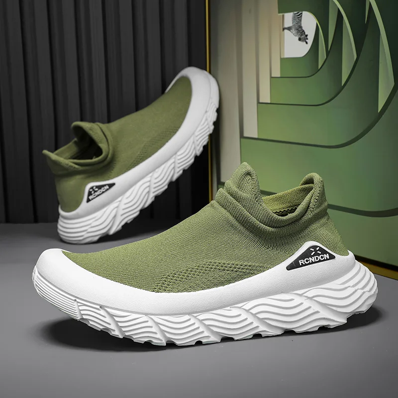 2024 Summer Men's Sneakers High Quality Thick Sole Men Casual Sneakers Mesh Walk Breathable Basic Comfortable Running Shoes Man