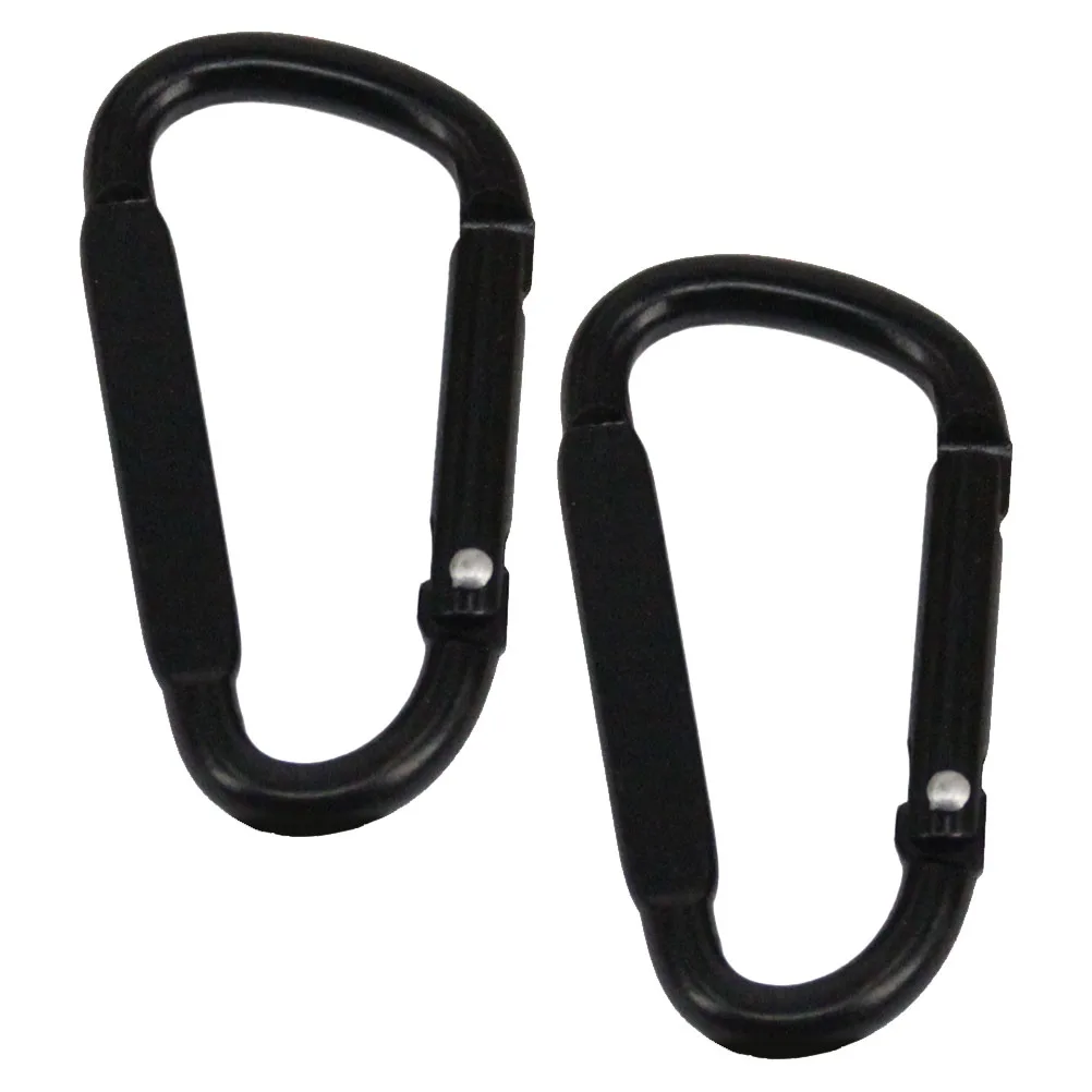 

20pcs D Shaped Aluminum Alloy Buckles Black Climbing Outdoor Gear Hiking Accessories Keychains
