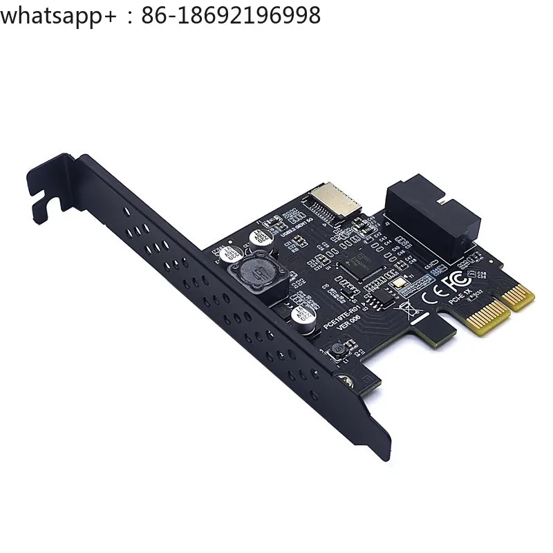 USB3.2 GEN1 TYPE-E A-KEY 19PIN expansion card PCIe to TYPE-C front A port 5Gbps