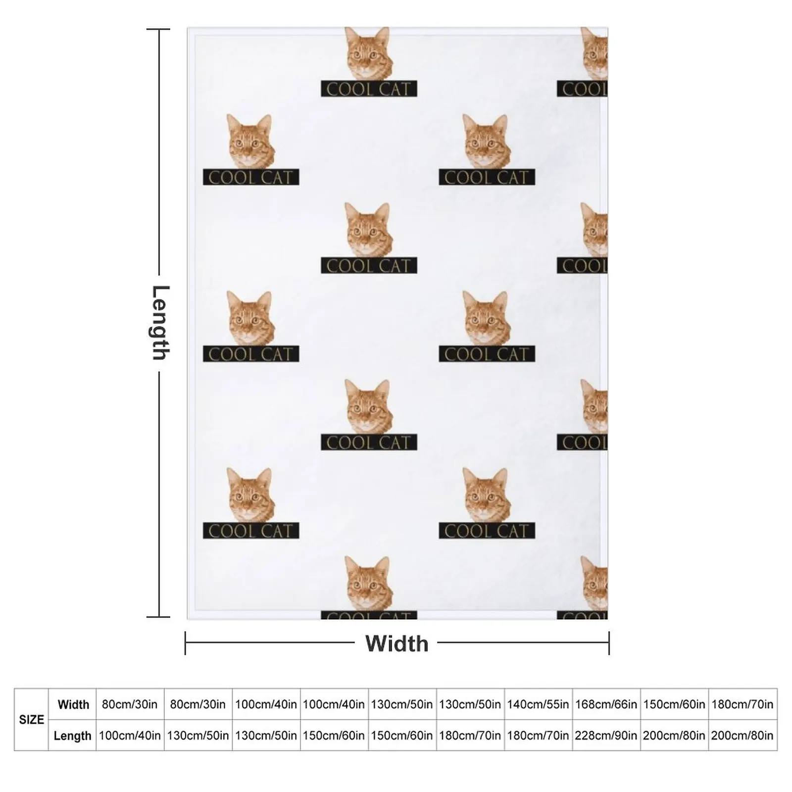 Cool Ginger cat Throw Blanket couch cozy soft plush fuzzy picnic outdoor blanket