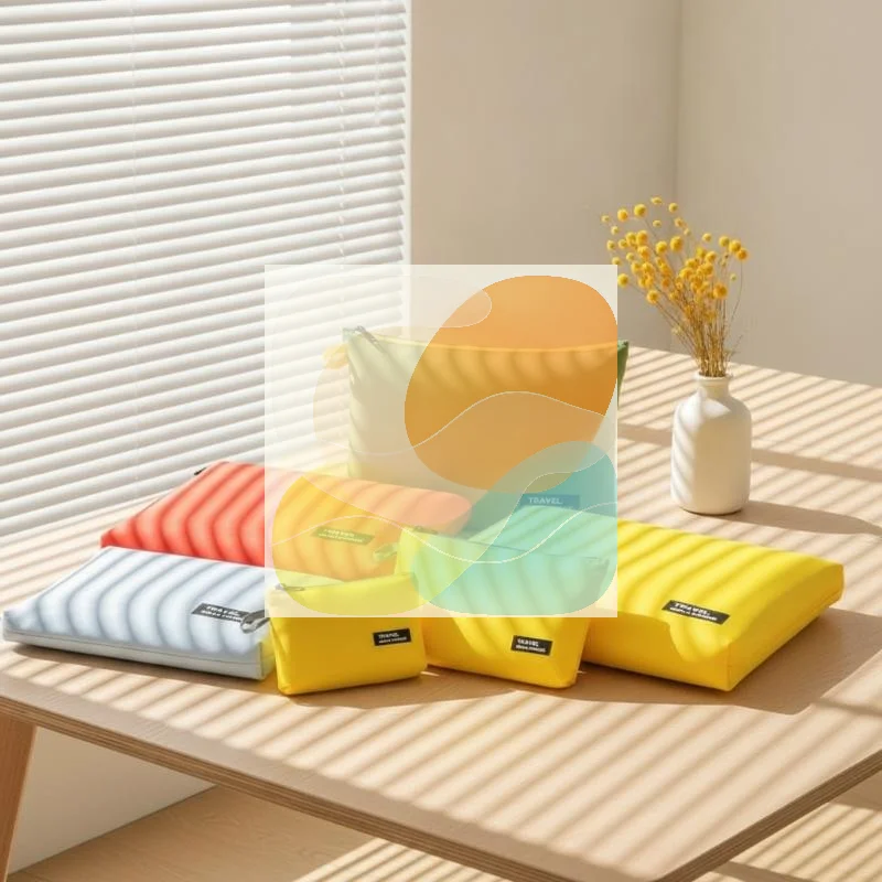 3Pcs Waterproof Ultralight Travel Pouch Set 15D Silicone Coated Nylon for Daily Use Small Belongings Tidy Organization