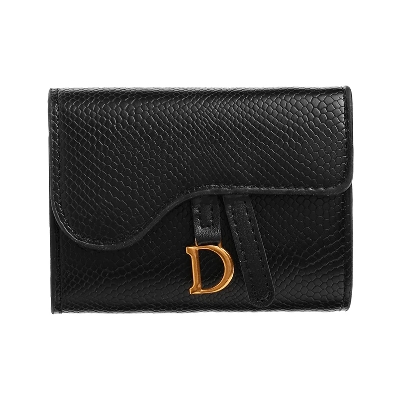 Porta carte di credito di lusso per ragazze da donna portafoglio corto Mini portafoglio con lettere in PU porta carte di credito multifunzionale piccola pochette multifunzionale