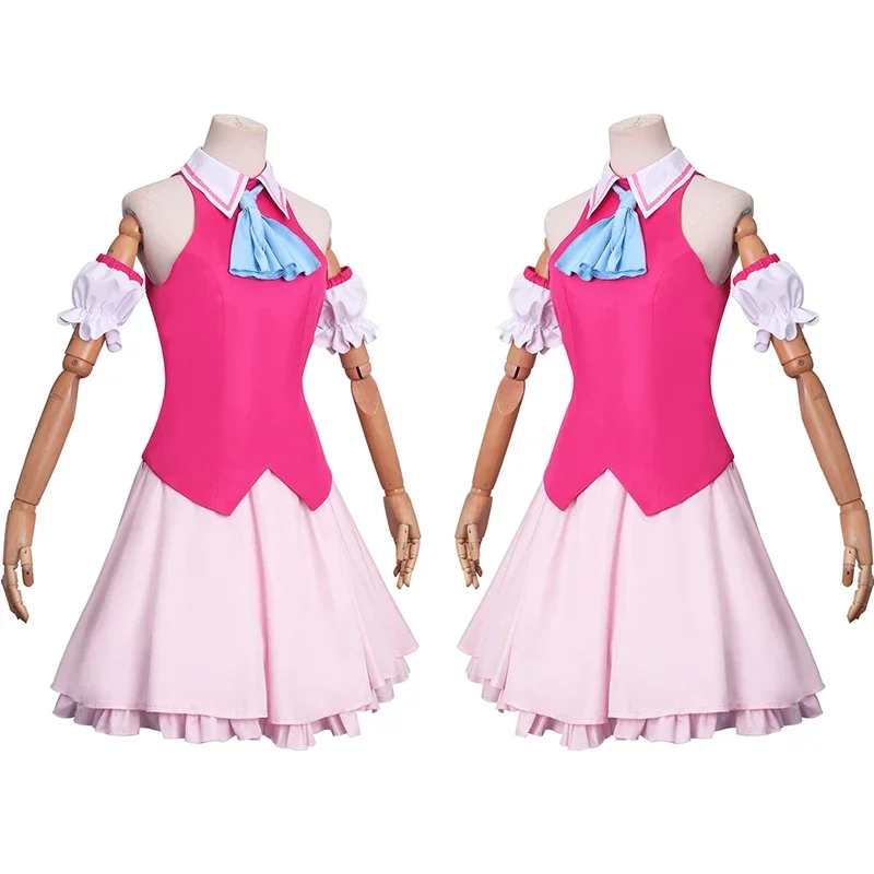 SN66 Anime Oshi No Ko Cosplay Ai Hoshino Costume Lolita Dress Girls School Uniform Wig Suit Women Role Play Event Party SkirW&C@