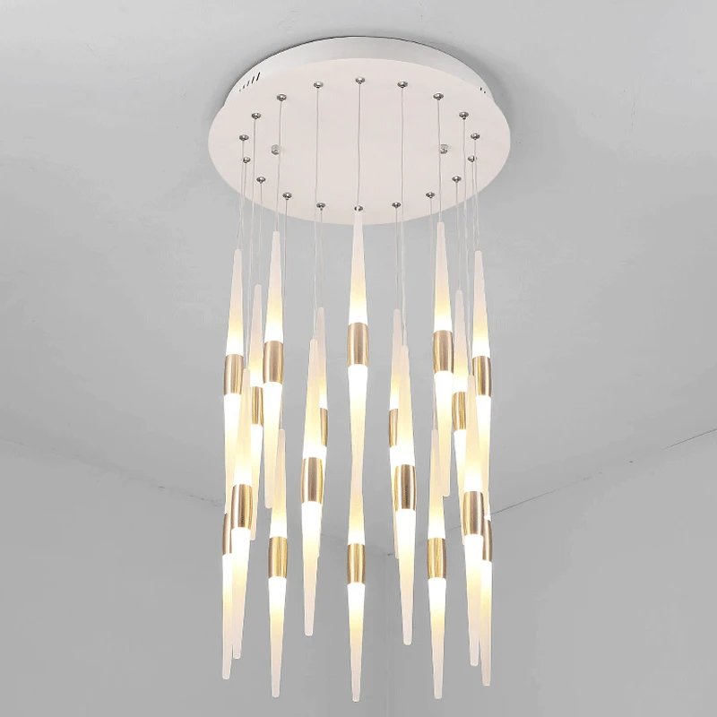 Led Pendant Lamps for Stairs Attic Living Room Bedroom Kitchen Staircase Ceiling Lighting Indoor Home Decoration Long Chandelier