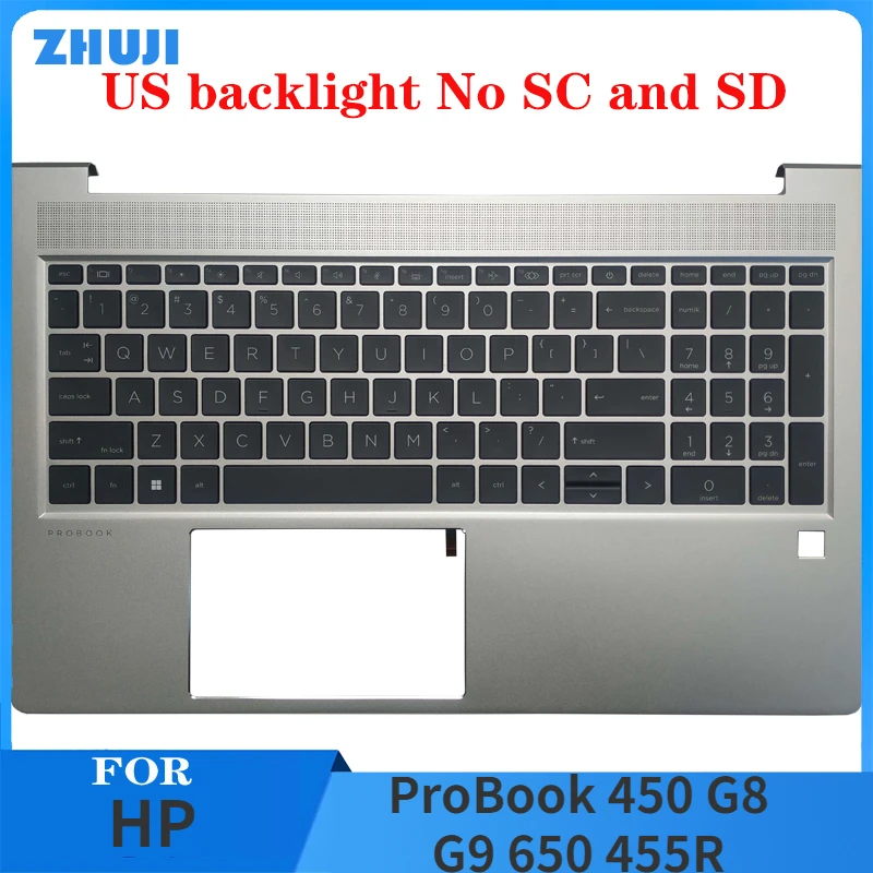 

New US/LA/SP/UK Keyboard with Backlight palmrest cover For HP ProBook 450 G8 G9 650 455R ZHAN 66Pro15 G4 M21742-001