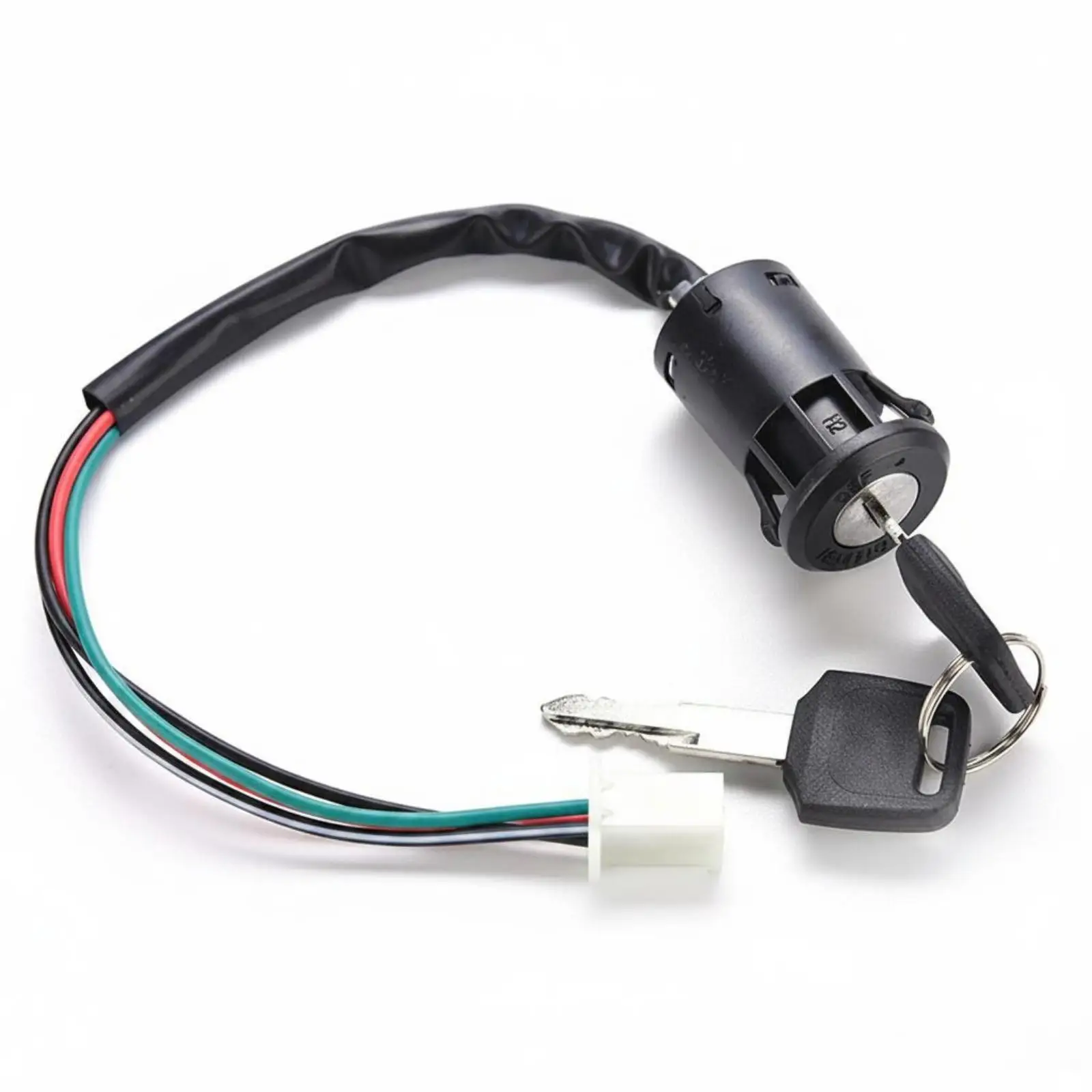 Vehicle Key Switch Compact Wire Harness Ignition Lock Assembly for Offroad ATV Motorcycle Electric Starter Parts