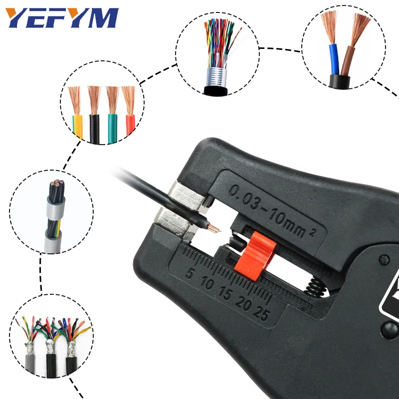 Automatic Wire Stripper and Cutter YE-D10 Pliers 2 in 1 Heavy Duty Tools 0.03-10mm2/32-7AWG Mini Electrical Repair Tools