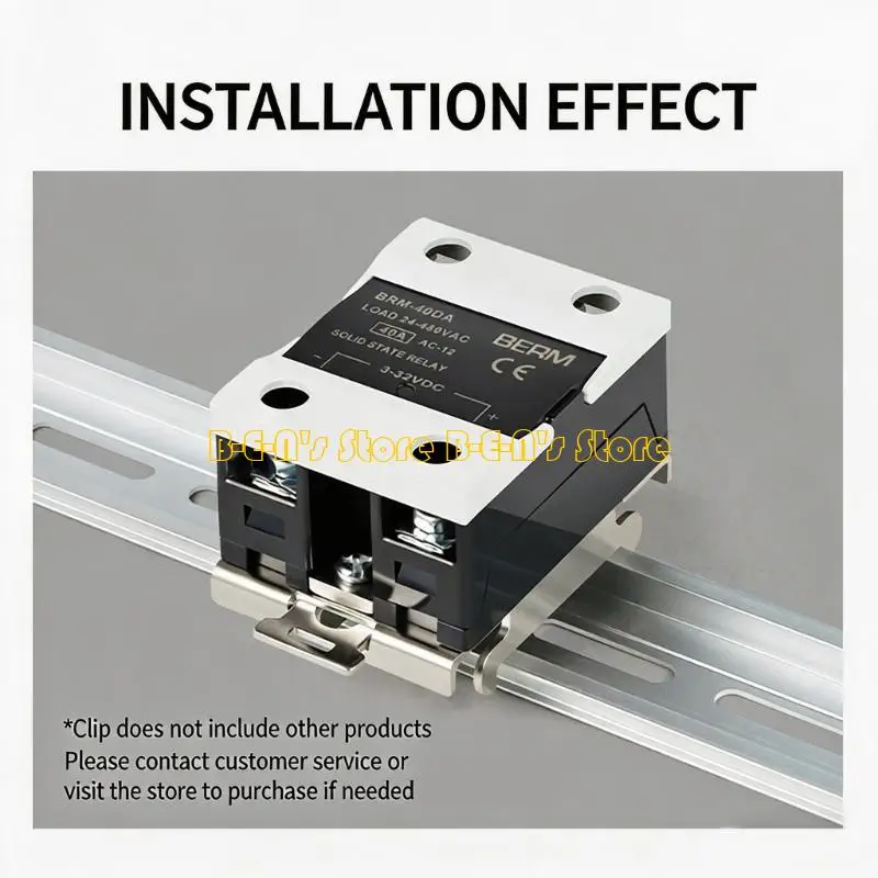 Y1AD Single Phase Buckle Installation Bracket Guide Socket 35mm Galvanized