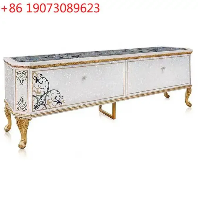 European retro TV cabinet can be processed shell luxury villa court wine cabinet neoclassical imported oak locker
